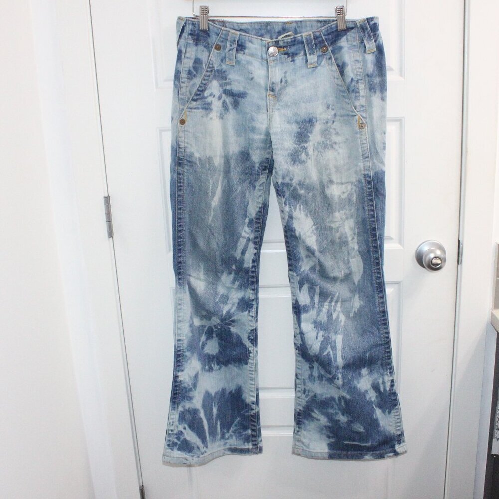 True Religion Sammy Tie Dye Low Rise Flare Size‎ 28